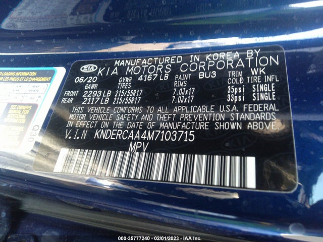 2021 Kia Seltos, VIN: KNDERCAA4M7103715
