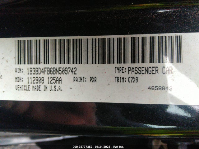 Dodge Avenger Express 2011 1B3BD4FB6BN509742 Image 10