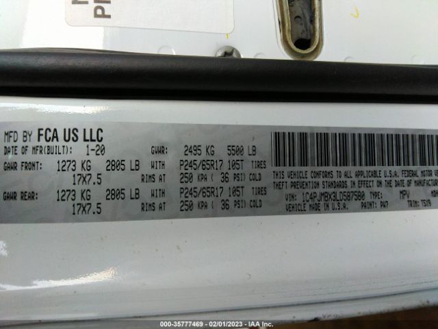 1C4PJMBX3LD587580 Jeep Cherokee