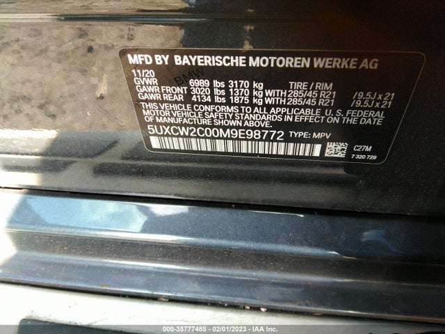 BMW X7 2021 5UXCW2C00M9E98772 Image 10