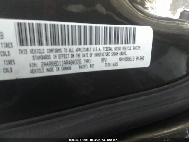 2A4RR8D11AR400326 Chrysler Town & Country