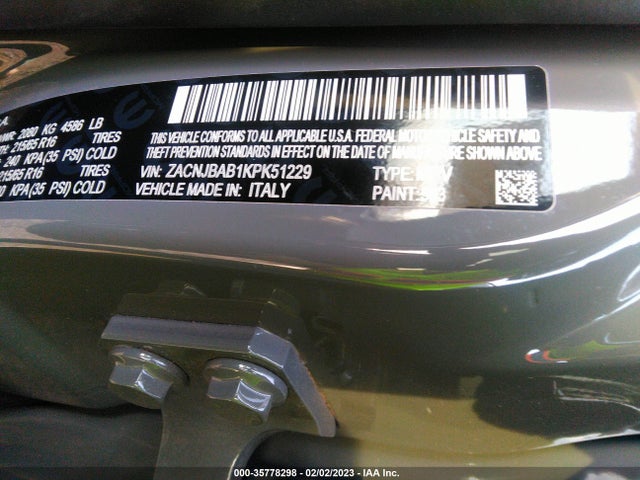 2019 Jeep Renegade, VIN: ZACNJBAB1KPK51229