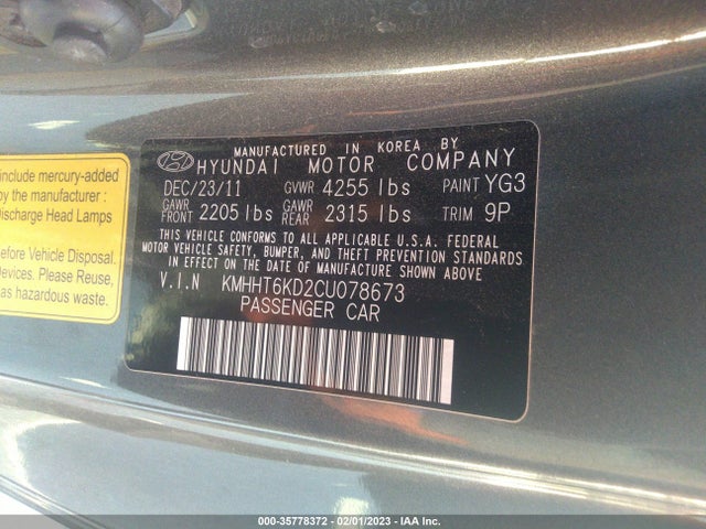 Hyundai Genesis Coupe 2.0t Premium 2012 KMHHT6KD2CU078673 Image 10