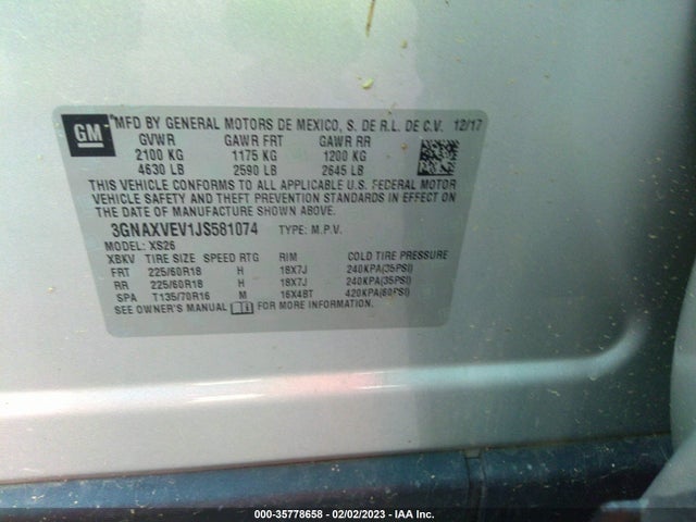 Chevrolet Equinox Premier 2018 3GNAXVEV1JS581074 Image 9