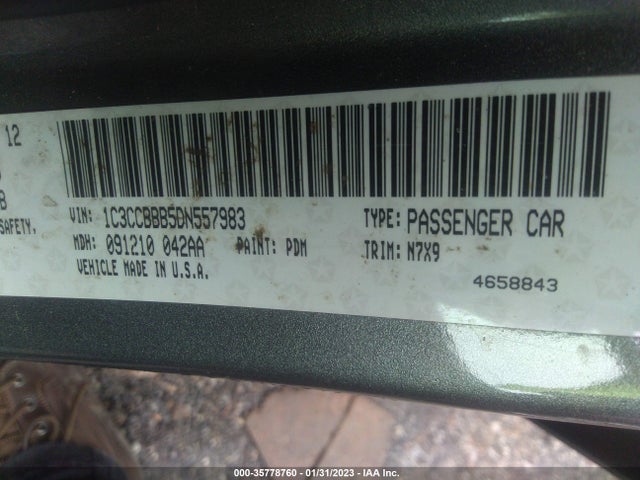 1C3CCBBB5DN557983 Chrysler 200 Touring