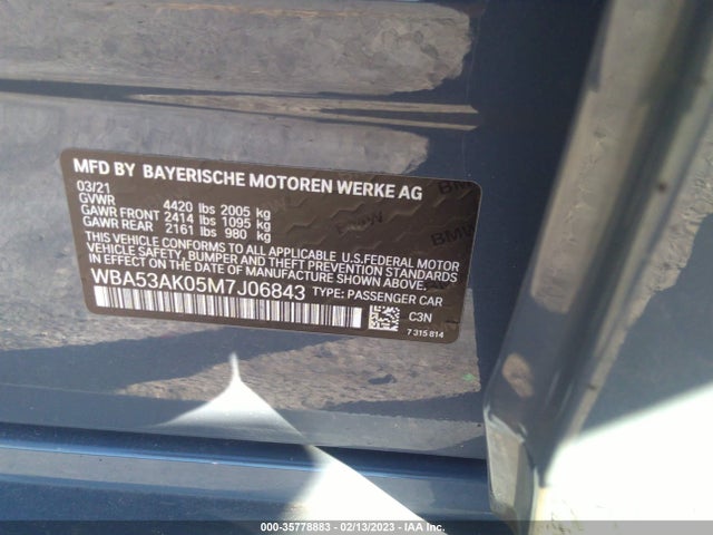 2021 BMW 2 Series, VIN: WBA53AK05M7J06843