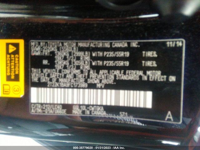 2T2ZK1BA9FC173989 Lexus RX 350