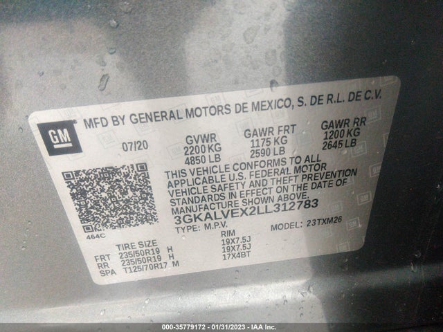 2020 GMC Terrain, VIN: 3GKALVEX2LL312783