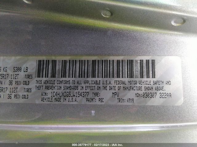1C4HJXDG5JW154377 Jeep Wrangler Unlimited Sport