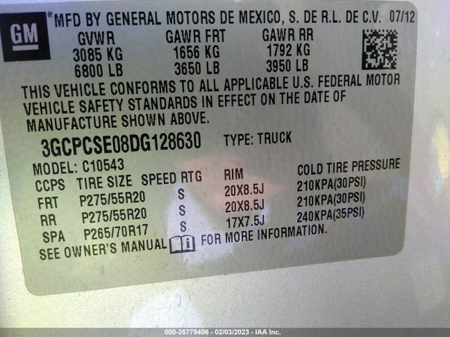 Chevrolet Silverado 1500 Lt 2013 3GCPCSE08DG128630 Image 10