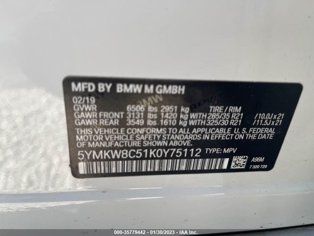 BMW X6 M 2019 5YMKW8C51K0Y75112 Image 9