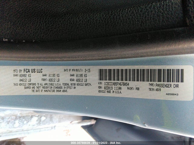 1C3CCCAB5FN678054 Chrysler 200 Limited