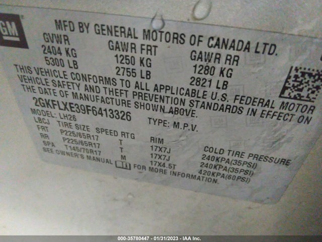 2015 GMC Terrain, VIN: 2GKFLXE39F6413326