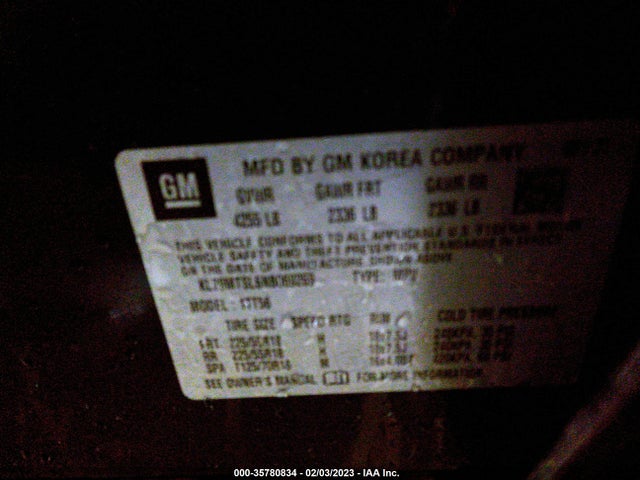Chevrolet Trailblazer Rs 2022 KL79MTSL6NB069269 Image 9