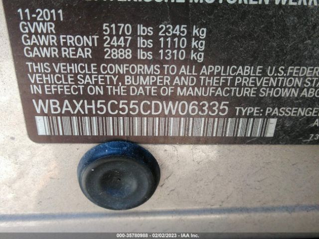 WBAXH5C55CDW06335 BMW 5 Series 528i Xdrive