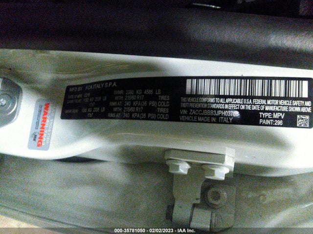 ZACCJBBB3JPH03706 Jeep Renegade Latitude