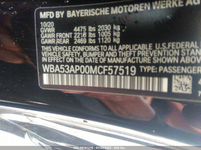 BMW 4 Series 430i 2021 WBA53AP00MCF57519 Image 9