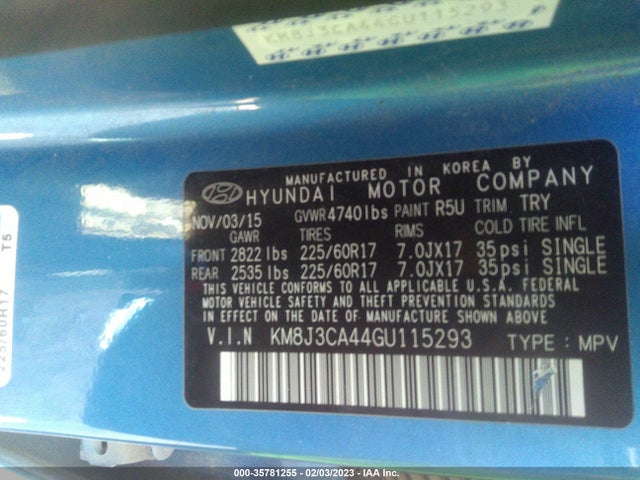 Hyundai TUCSON SE 2016 KM8J3CA44GU115293 Image 9