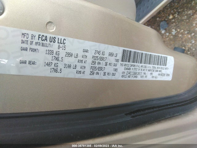 2016 Chrysler Town & Country, VIN: 2C4RC1CG9GR120117