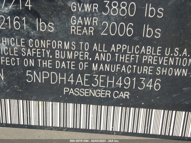 Hyundai ELANTRA SE 2014 5NPDH4AE3EH491346 Image 9