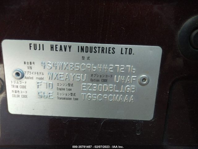 4S4WX85C964427276 Subaru B9 Tribeca 7-pass Ltd