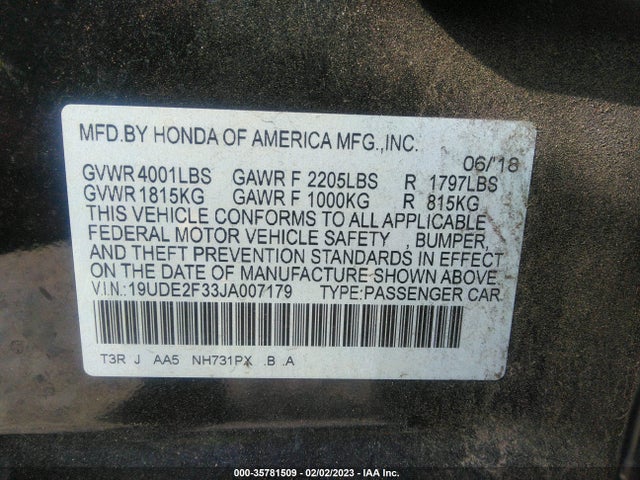 2018 Acura ILX, VIN: 19UDE2F33JA007179