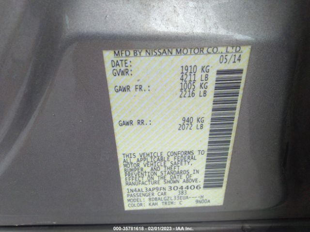 1N4AL3AP9FN304406 Nissan Altima 2.5 S