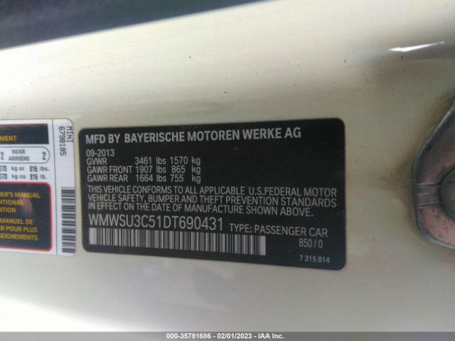 WMWSU3C51DT690431 Mini COOPER HARDTOP