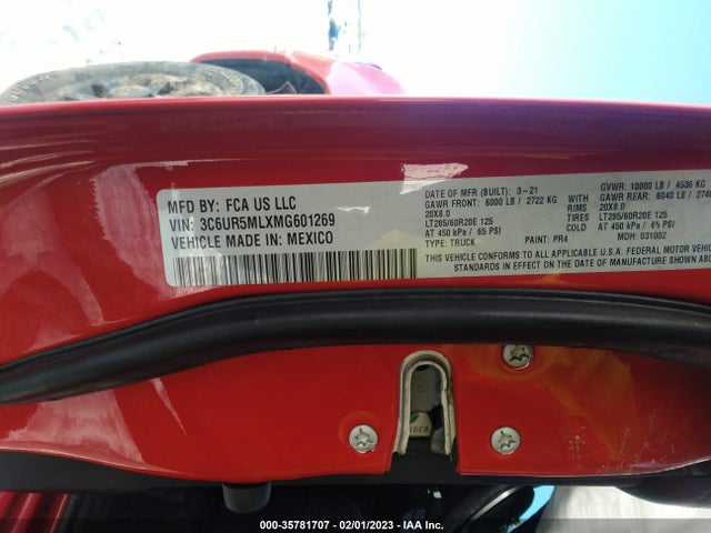 RAM 2500 Big Horn 2021 3C6UR5MLXMG601269 Image 10