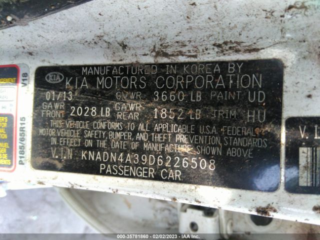 KNADN4A39D6226508 KIA RIO EX