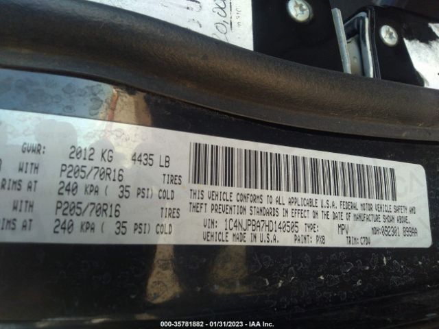 1C4NJPBA7HD140505 Jeep Patriot Sport