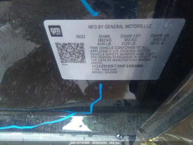 Chevrolet MALIBU LT 2022 1G1ZD5ST3NF169586 Image 9