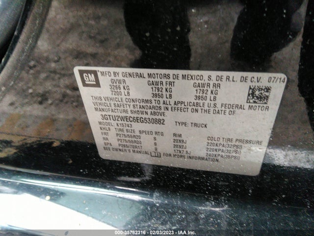 GMC Sierra 1500 Denali 2014 3GTU2WEC6EG530882 Image 9