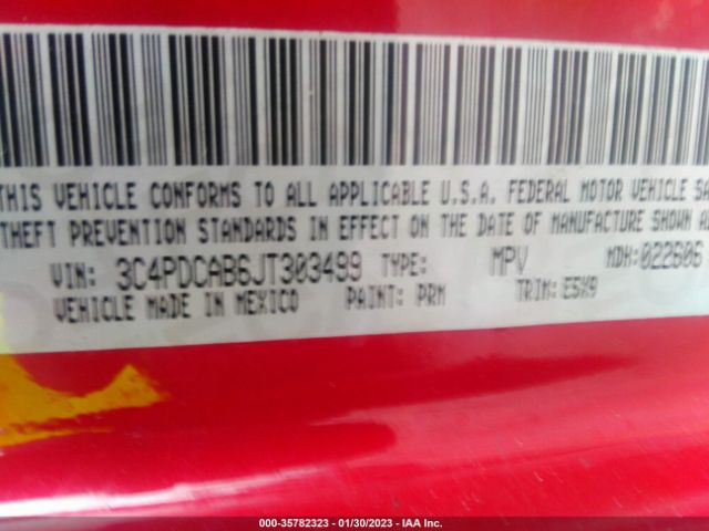3C4PDCAB6JT303499 Dodge JOURNEY SE