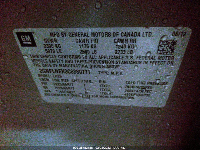 Chevrolet Equinox Lt W/2lt 2012 2GNFLNEK3C6380771 Image 10