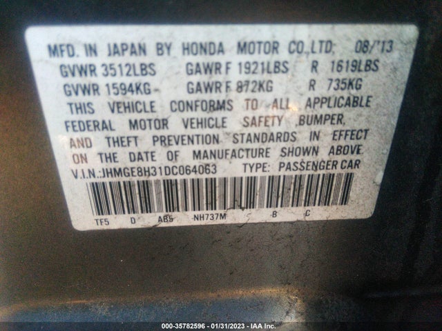 Honda Fit 2013 JHMGE8H31DC064063 Image 10