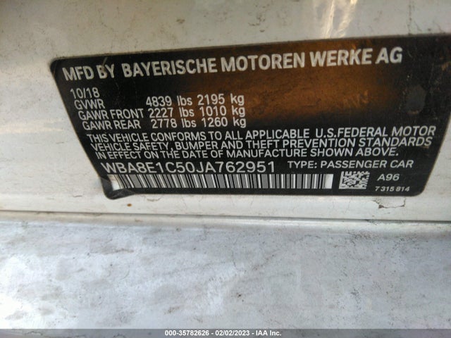 BMW 3 Series 330e Iperformance 2018 WBA8E1C50JA762951 Image 10