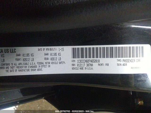 Chrysler 200 Limited 2015 1C3CCCAB2FN652818 Image 9