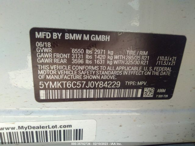 5YMKT6C57J0Y84229 BMW X5 M