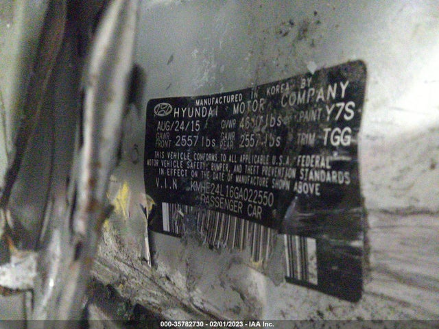 2016 HYUNDAI SONATA HYBRID SE VIN: KMHE24L16GA022550