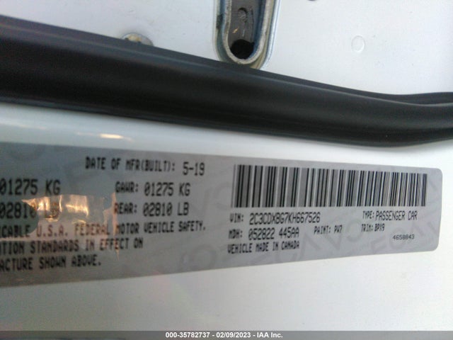 Dodge Charger Sxt 2019 2C3CDXBG7KH667526 Image 11