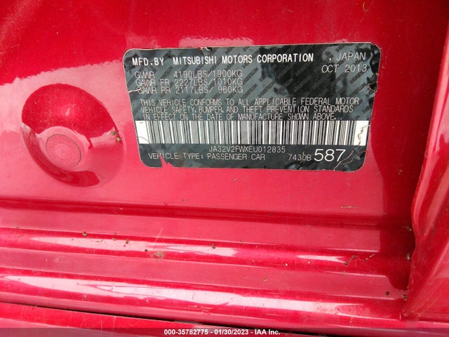 JA32V2FWXEU012835 Mitsubishi Lancer Se
