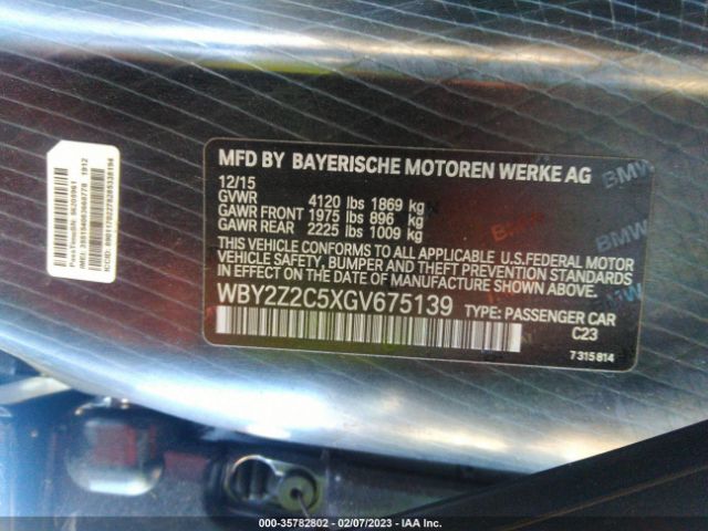 WBY2Z2C5XGV675139 BMW I8