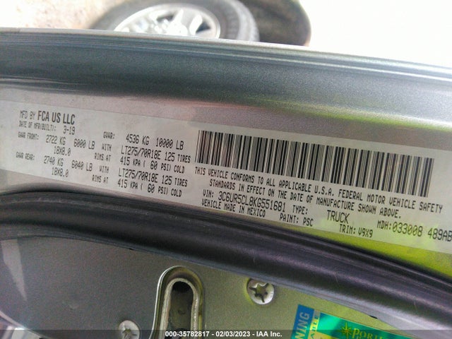 RAM 2500 Tradesman 2019 3C6UR5CL8KG551681 Image 10