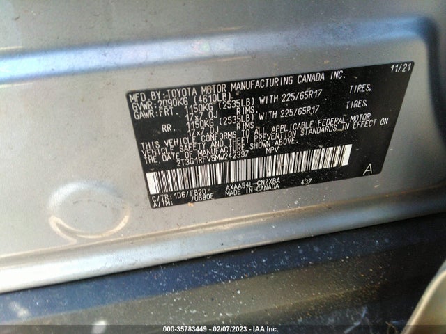 Toyota RAV4 LE 2021 2T3G1RFV5MW242397 Image 10