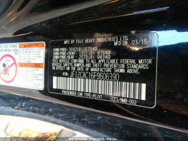 JF1ZCAC16F9606390 Subaru Brz Limited