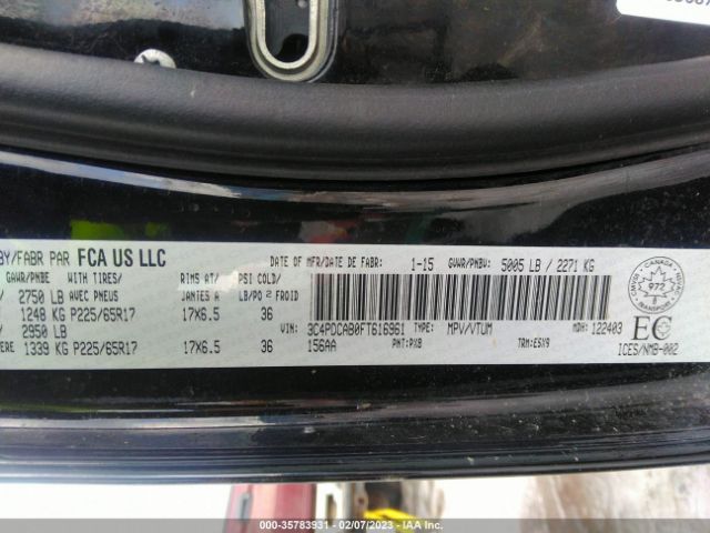 3C4PDCAB0FT616961 Dodge Journey Canada Value Pkg