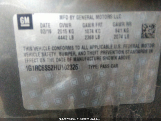Chevrolet VOLT LT 2017 1G1RC6S52HU102326 Image 10