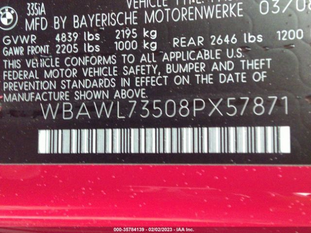 WBAWL73508PX57871 BMW 3 Series 335i