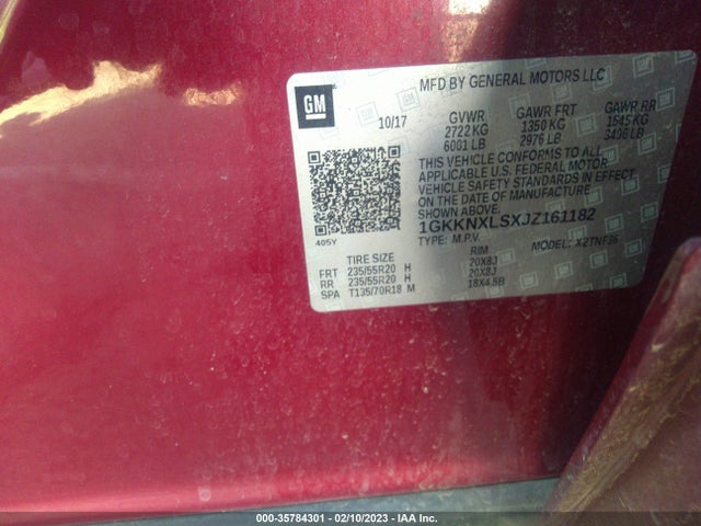 2018 GMC Acadia, VIN: 1GKKNXLSXJZ161182
